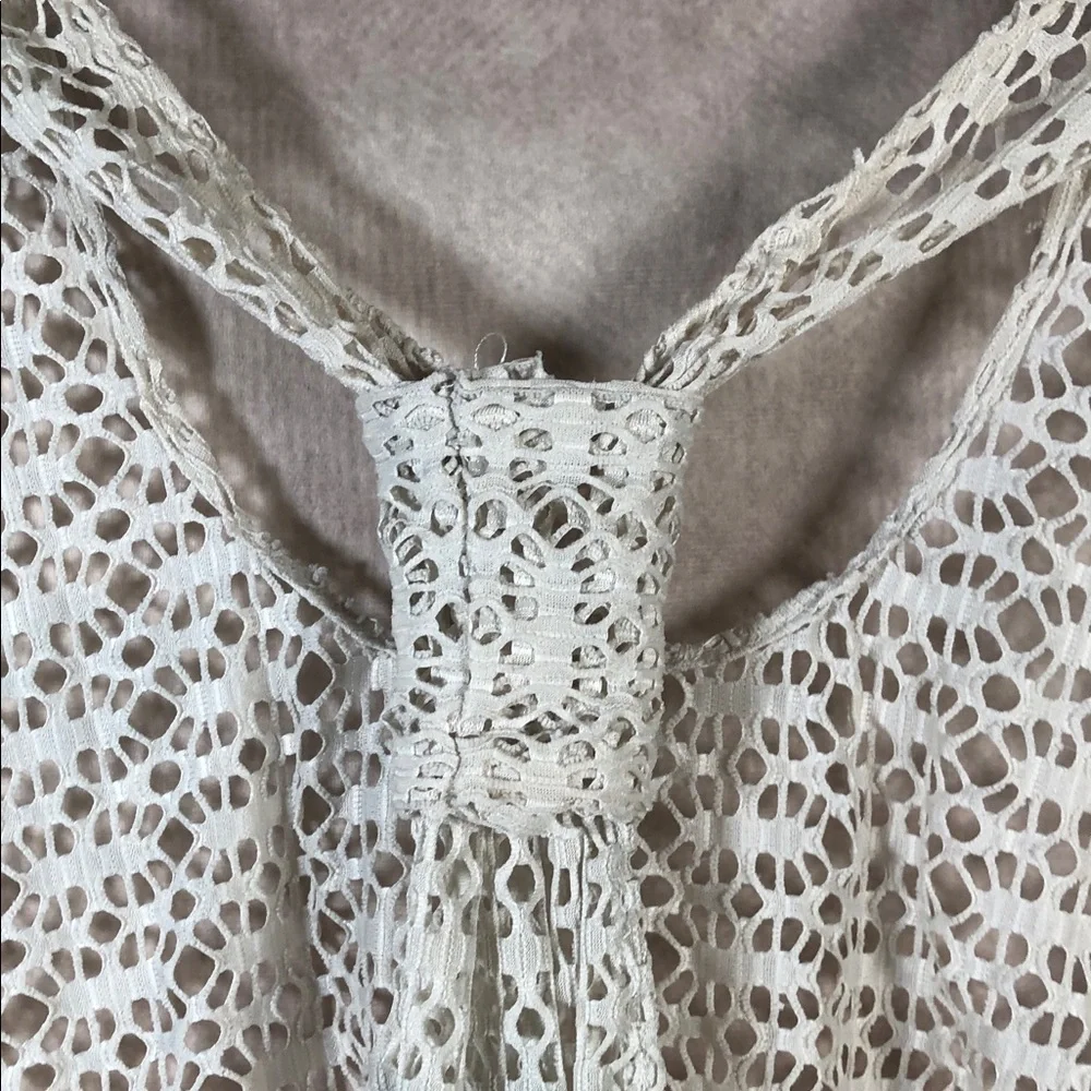 Chic Cream Lace Swim Coverup‎